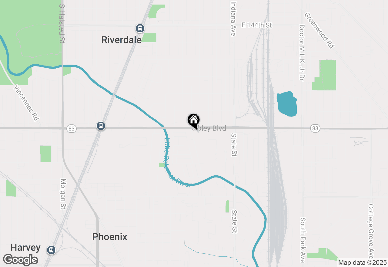 Map of 14717 E Riverside Drive, South Holland, IL 60473