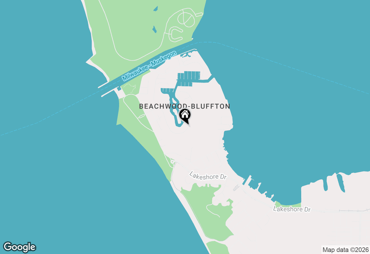 Map of 1653 E Harbour Towne Circle, Muskegon, MI 49441