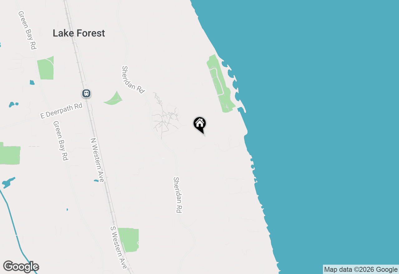 Map of 930 E Rosemary Road, Lake Forest, IL 60045