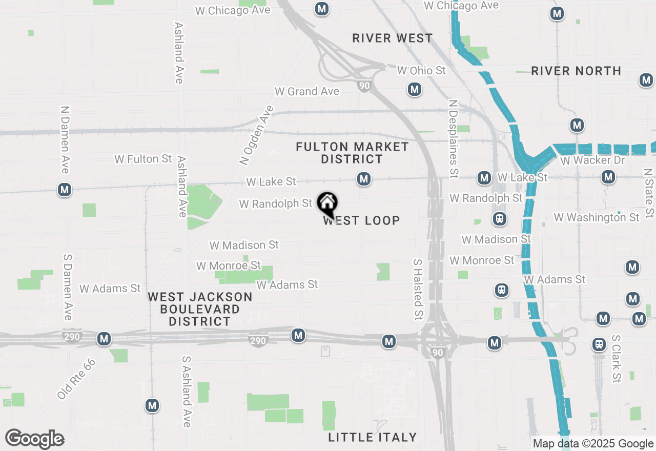 Map of 1109 W Washington Boulevard #6D, Chicago, IL 60607