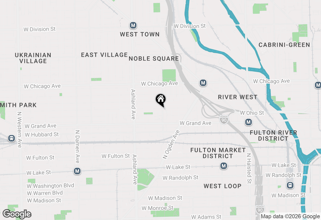 Map of 1406 W Ohio Street #3, Chicago, IL 60642