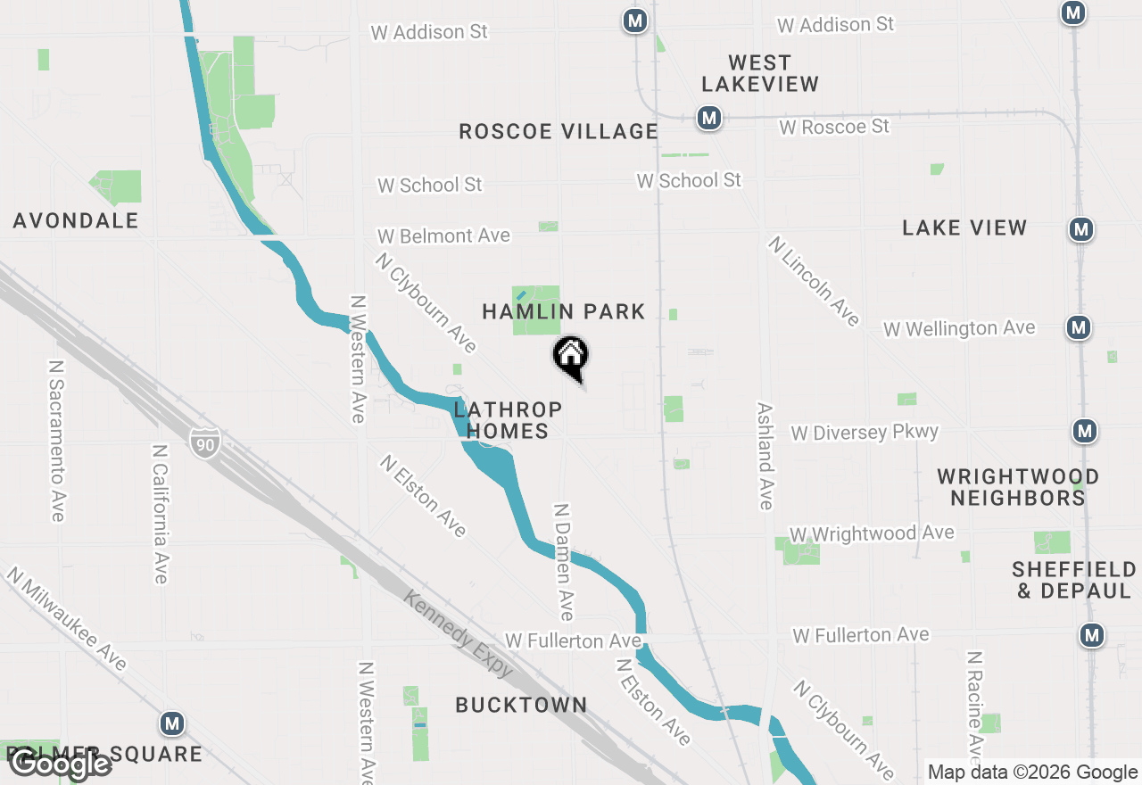 Map of 2855 N Damen Avenue #3, Chicago, IL 60618