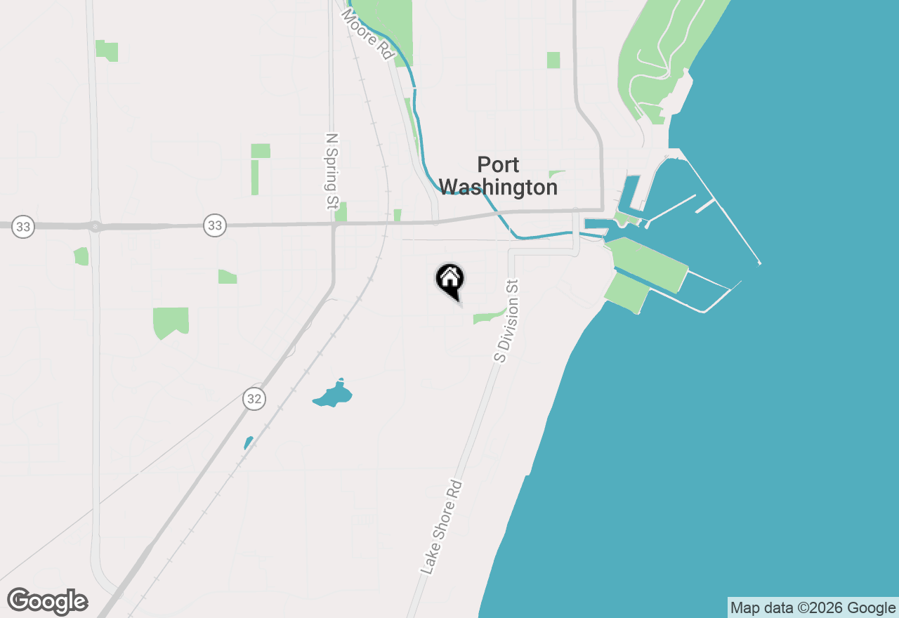 Map of 502 W Oakland Ave, Port Washington, WI 53074
