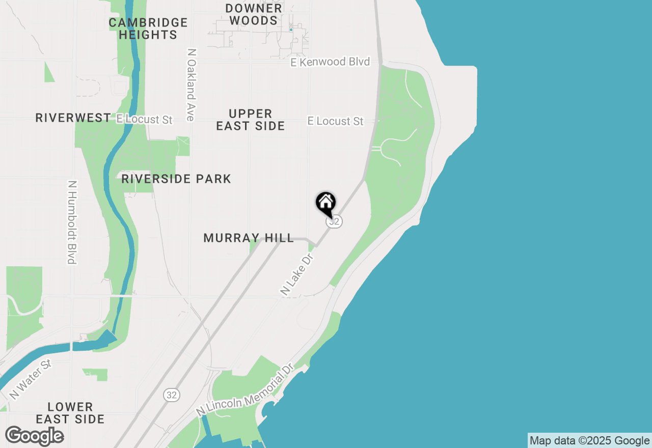 Map of 2555 N Lake Dr #14, Milwaukee, WI 53211