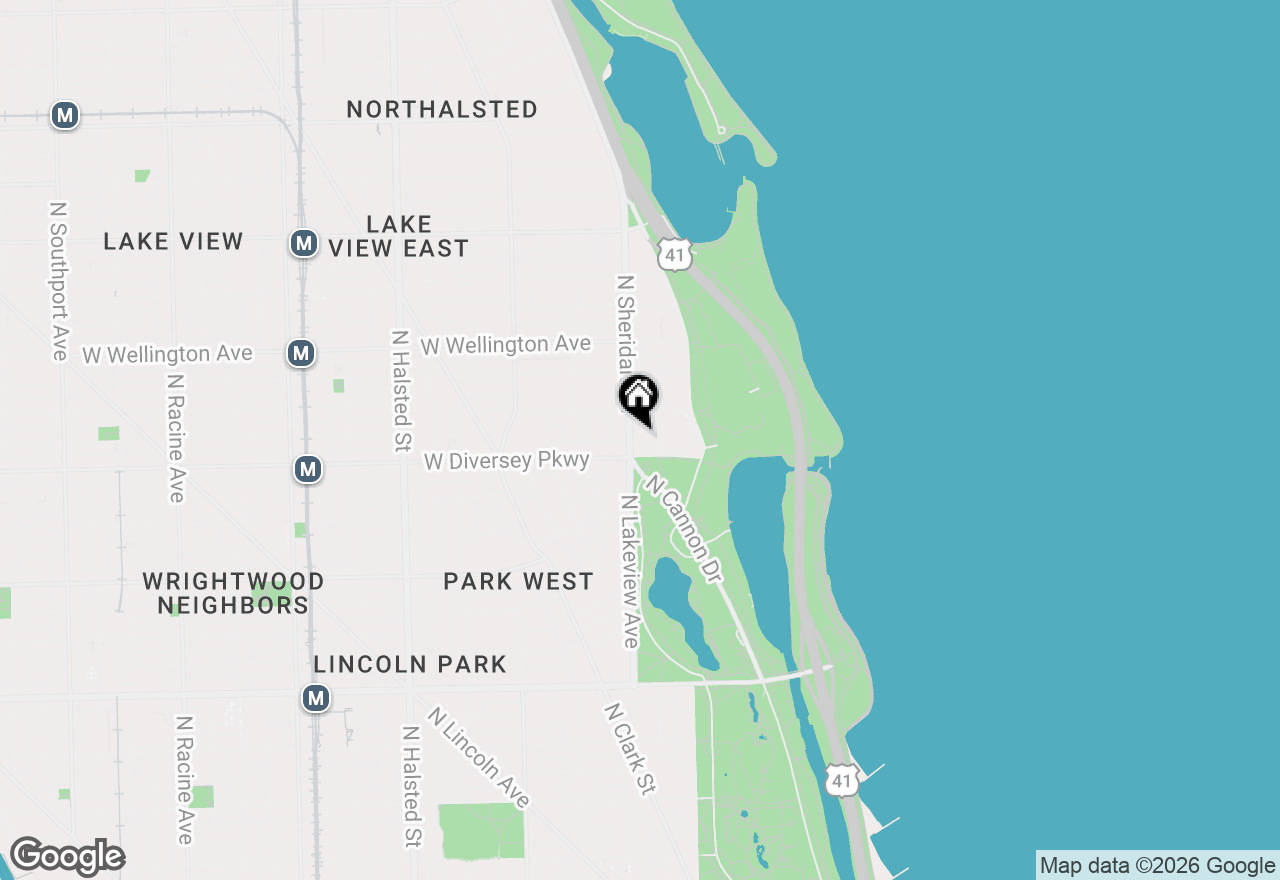 Map of 340 W Diversey Parkway #2719, Chicago, IL 60657