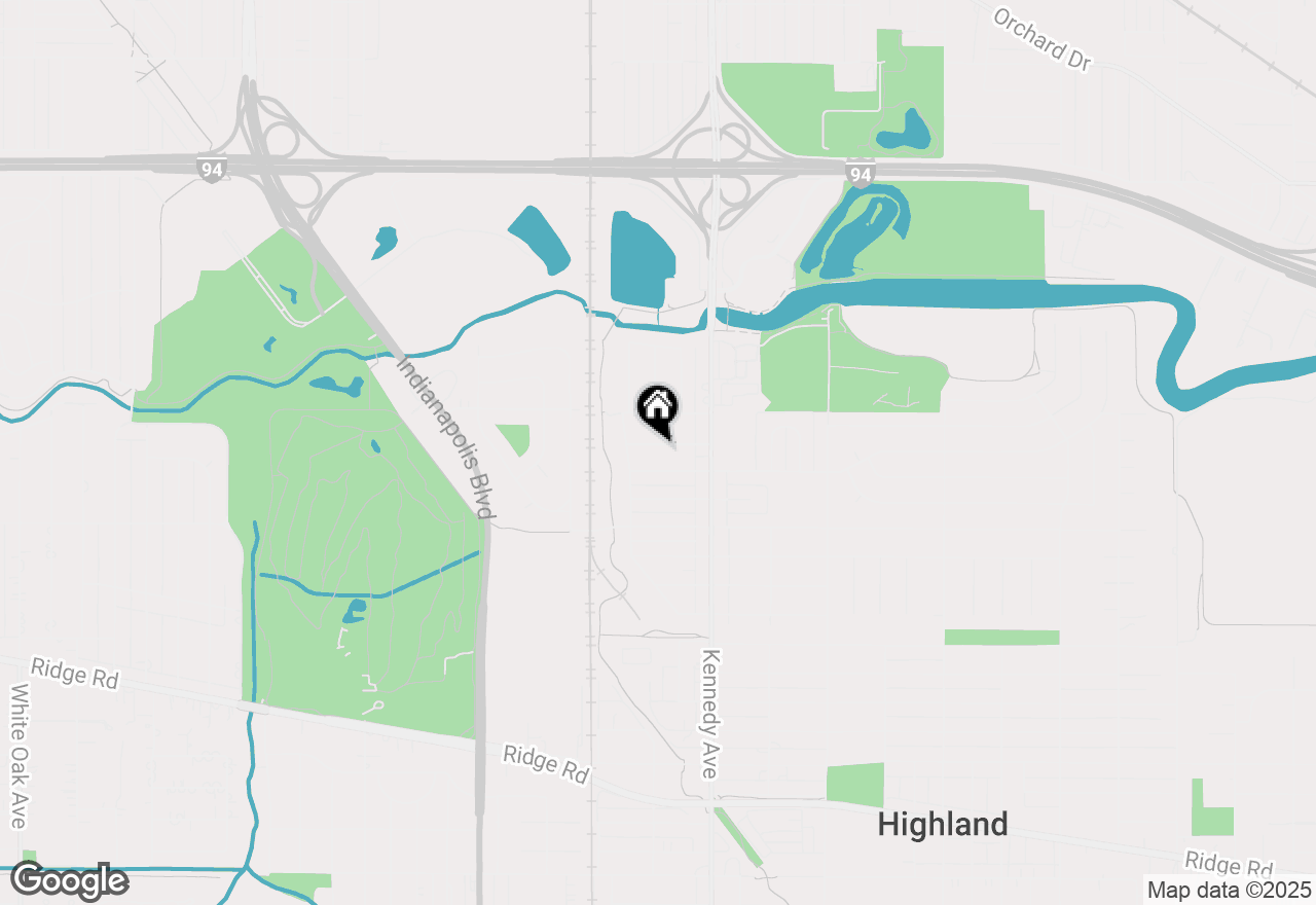 Map of 2704 Glenwood Street, Highland, IN 46322