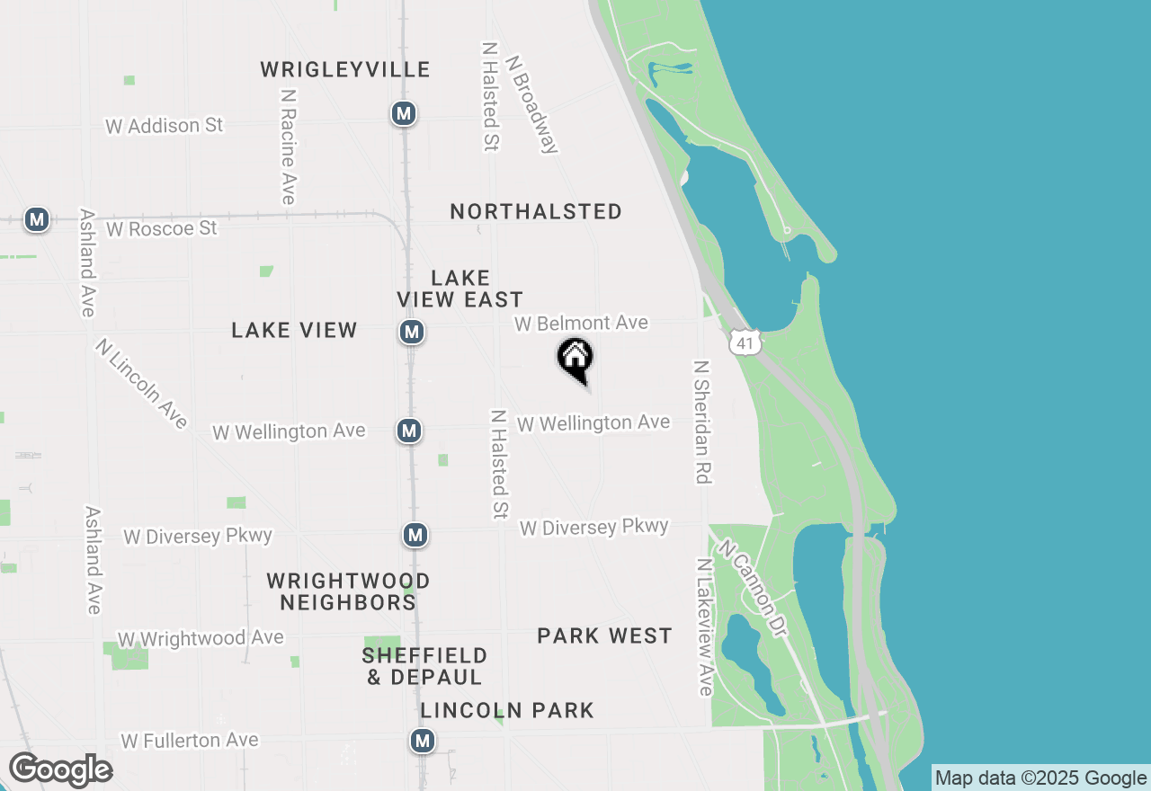 Map of 631 W Barry Avenue #3G, Chicago, IL 60657