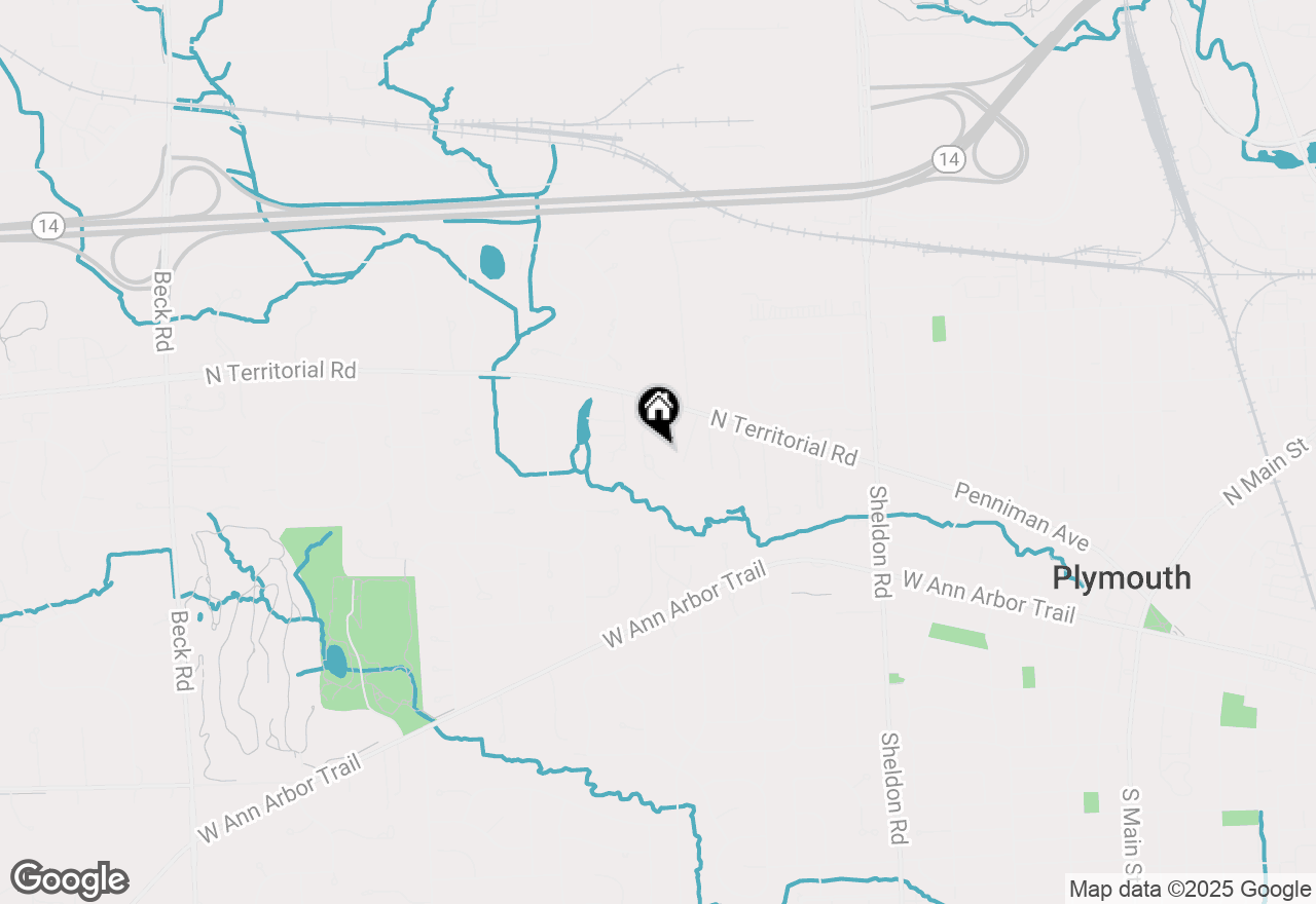 Map of 13150 Hidden Creek Drive, Plymouth, MI 48170