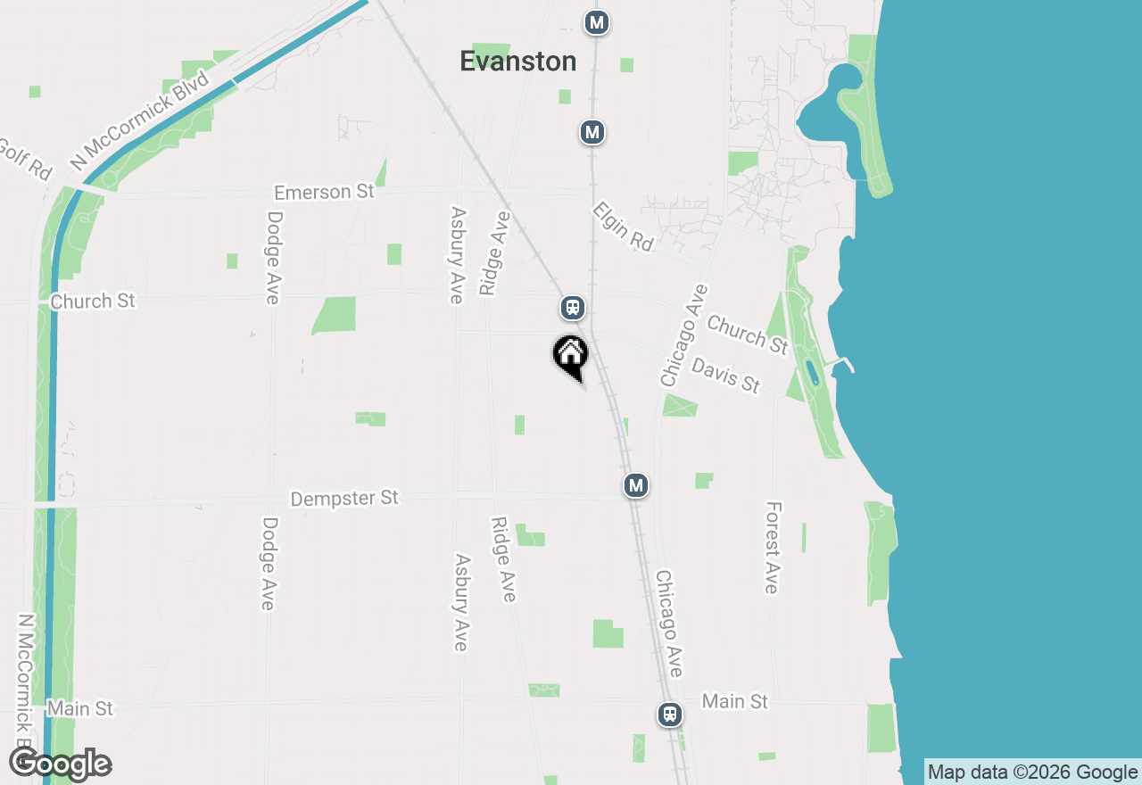 Map of 1505 Maple Avenue #3, Evanston, IL 60201