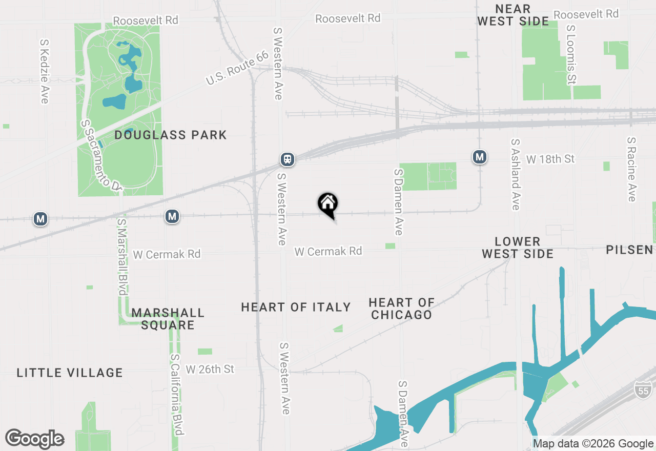 Map of 2227 W 21st Street #1F, Chicago, IL 60608