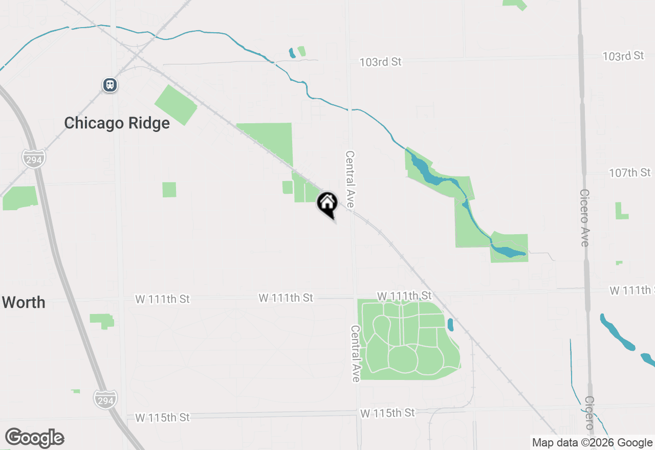 Map of 10839 Major Avenue, Chicago Ridge, IL 60415