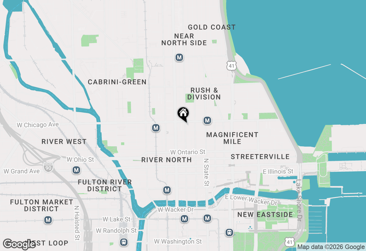 Map of 744 N Clark Street #501, Chicago, IL 60654