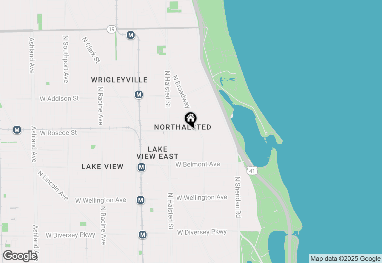 Map of 643 W Roscoe Street #C1, Chicago, IL 60657