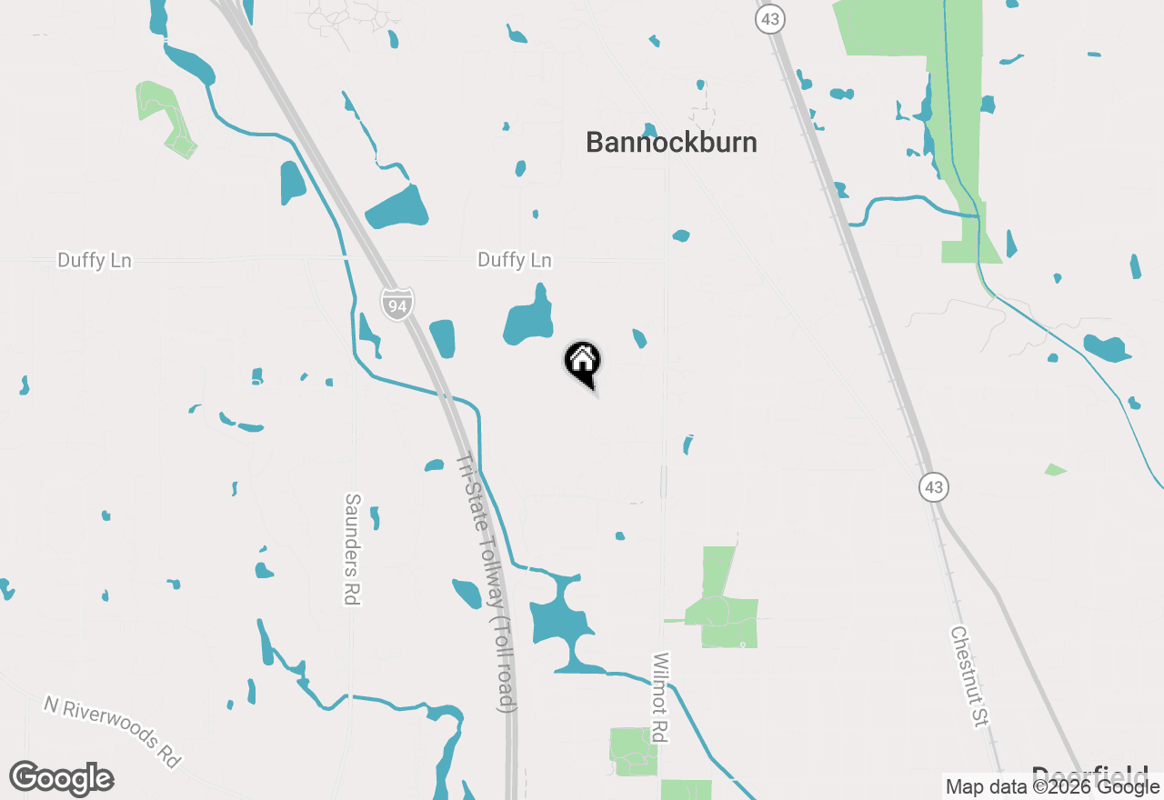Map of 1755 Sunset Lane, Bannockburn, IL 60015