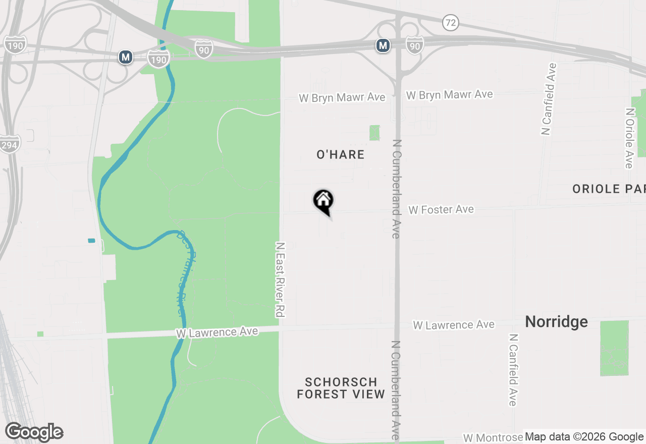 Map of 8637 1/2 W Foster Avenue #1B, Chicago, IL 60656