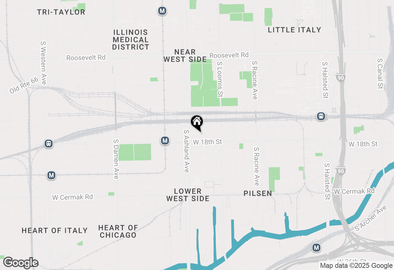 Map of 1521 W 17th Street #1, Chicago, IL 60608