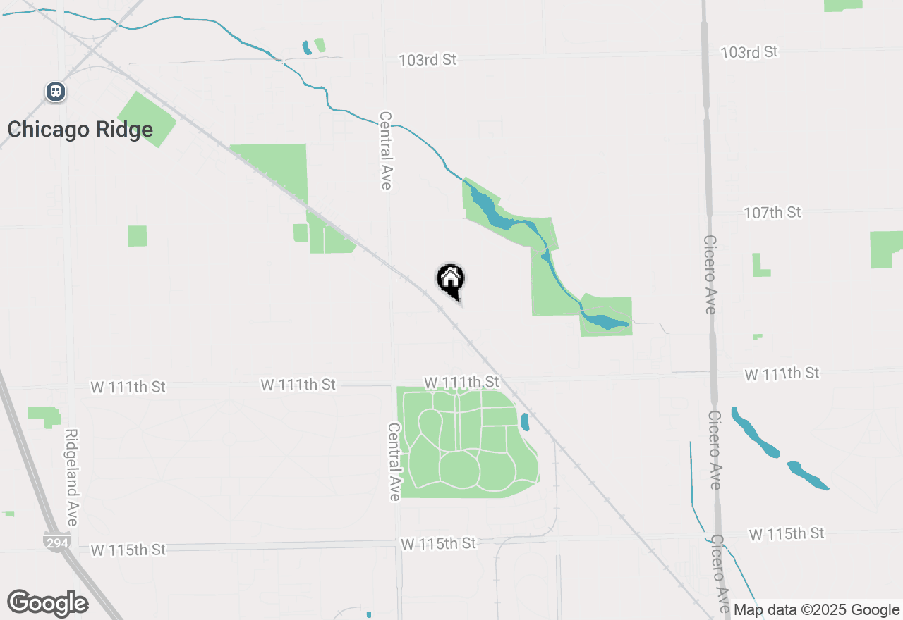 Map of 5413 W 108th Place, Oak Lawn, IL 60453