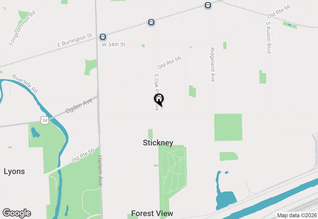 Map of 3833 Oak Park Avenue, Berwyn, IL 60402