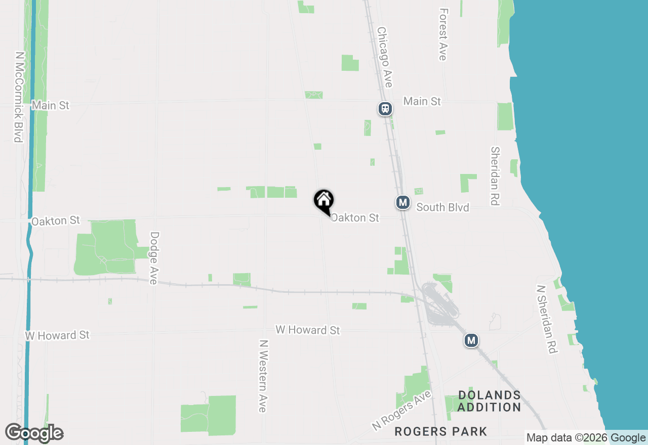 Map of 441 Ridge Avenue #1, Evanston, IL 60202