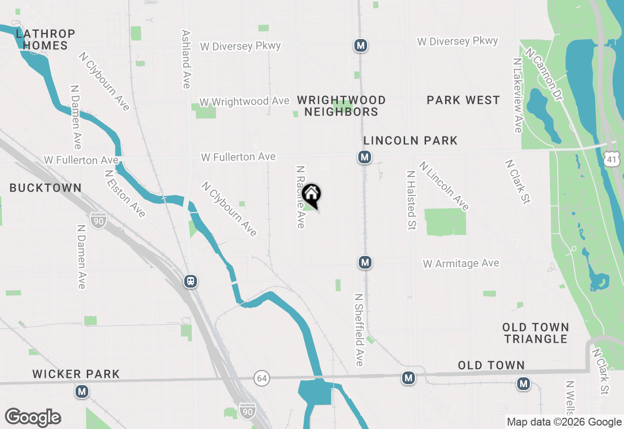 Map of 1139 W Webster Avenue, Chicago, IL 60614