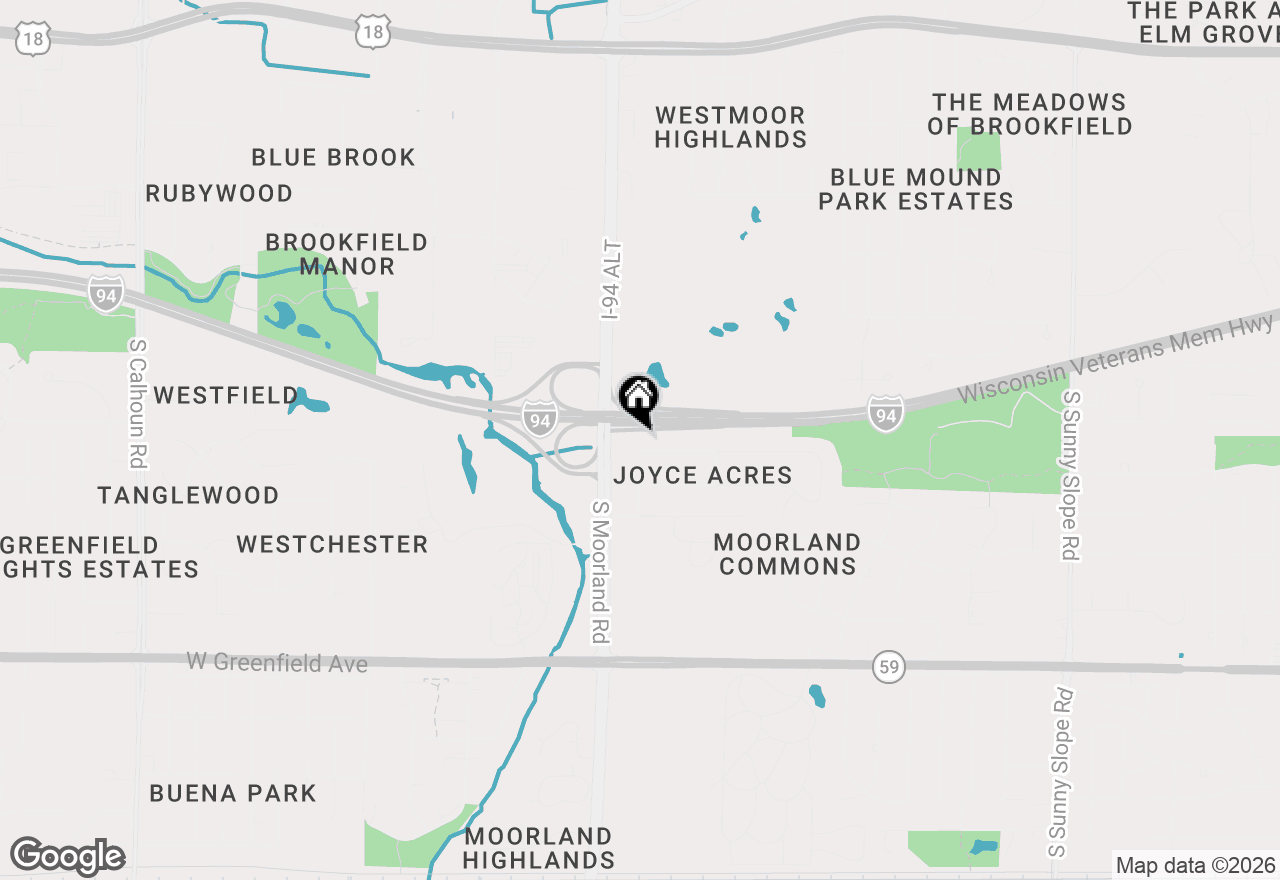 Map of 15520 Carpenter Rd, Brookfield, WI 53005