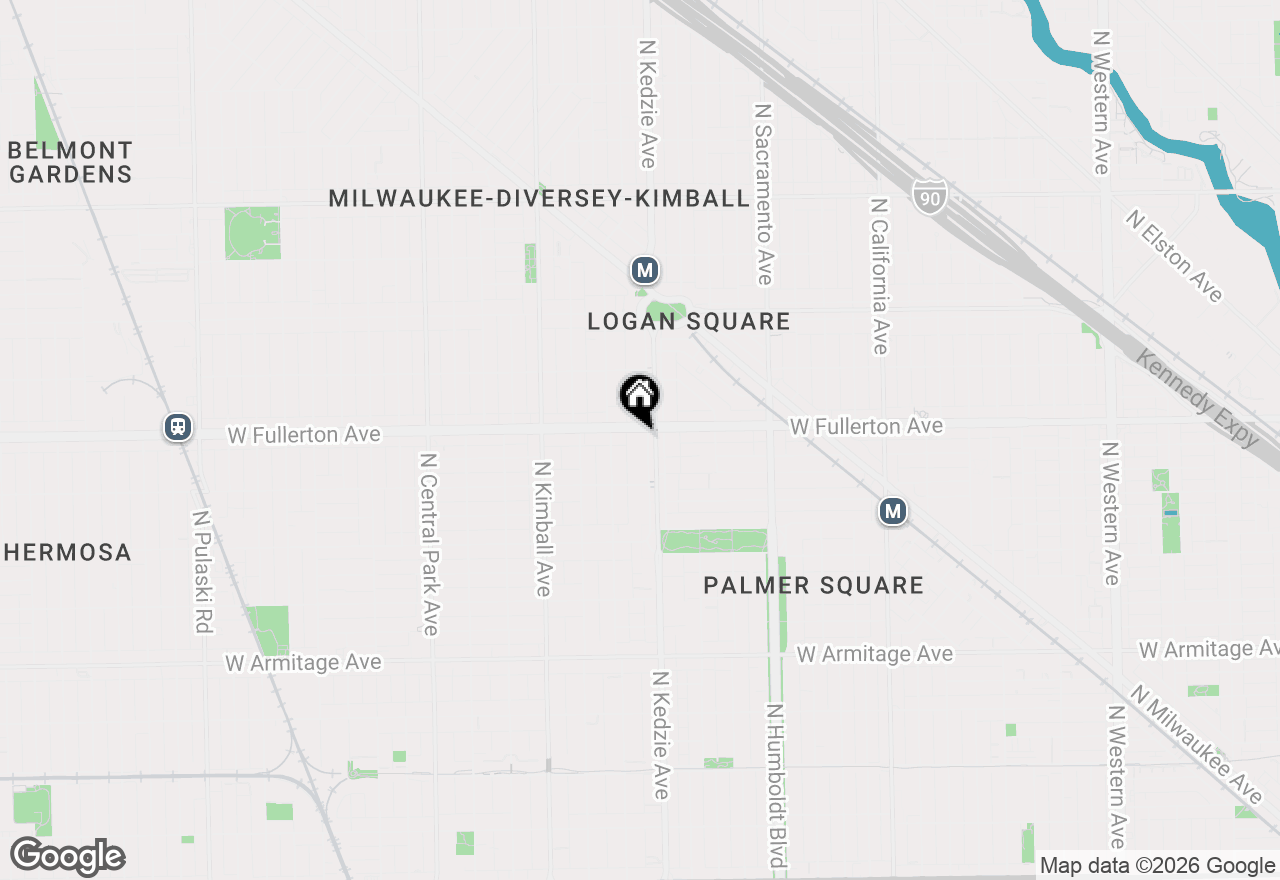 Map of 2350 N Kedzie Avenue #H, Chicago, IL 60647
