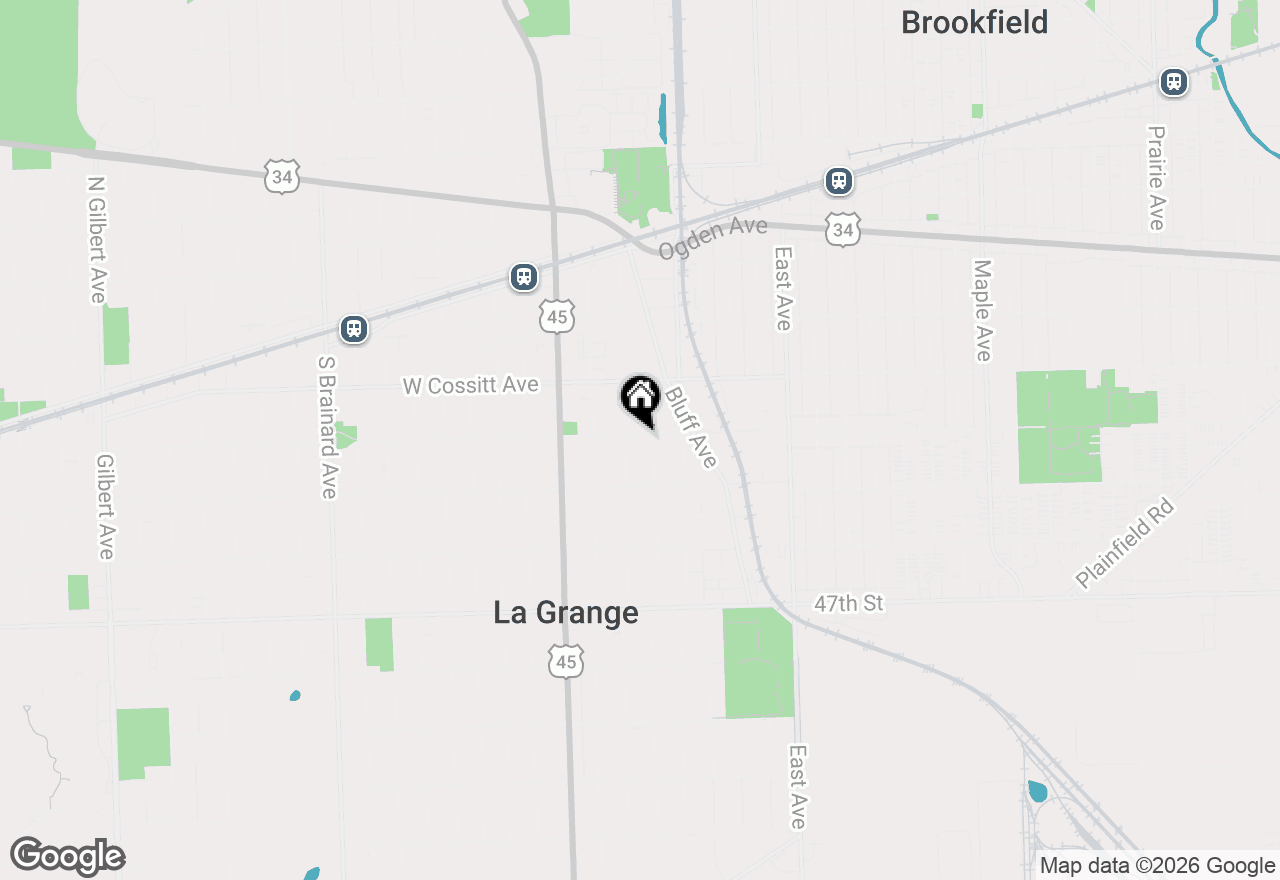 Map of 212 E Elm Avenue, La Grange, IL 60525