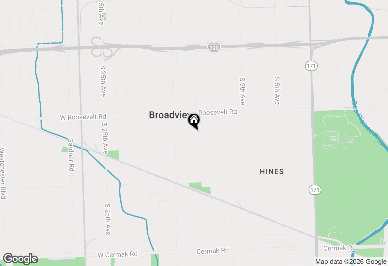 Map of 2305 S 15th. Avenue, Broadview, IL 60155