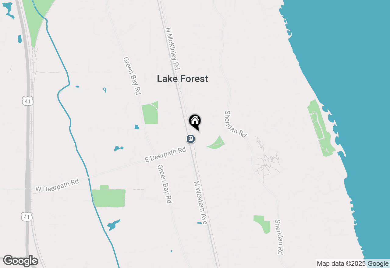 Map of 727 N Mckinley Road #100, Lake Forest, IL 60045