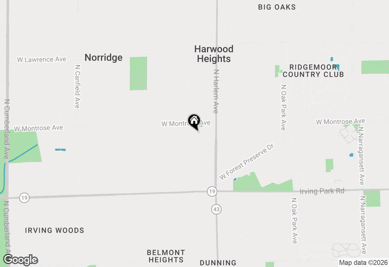 Map of 7309 W Pensacola Avenue, Norridge, IL 60706
