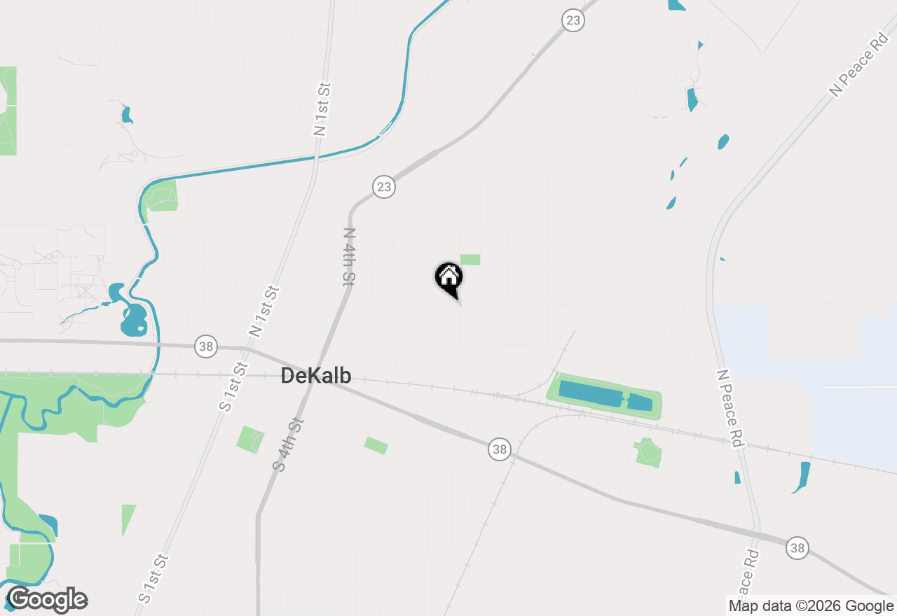 Map of 916 Pleasant Street, Dekalb, IL 60115