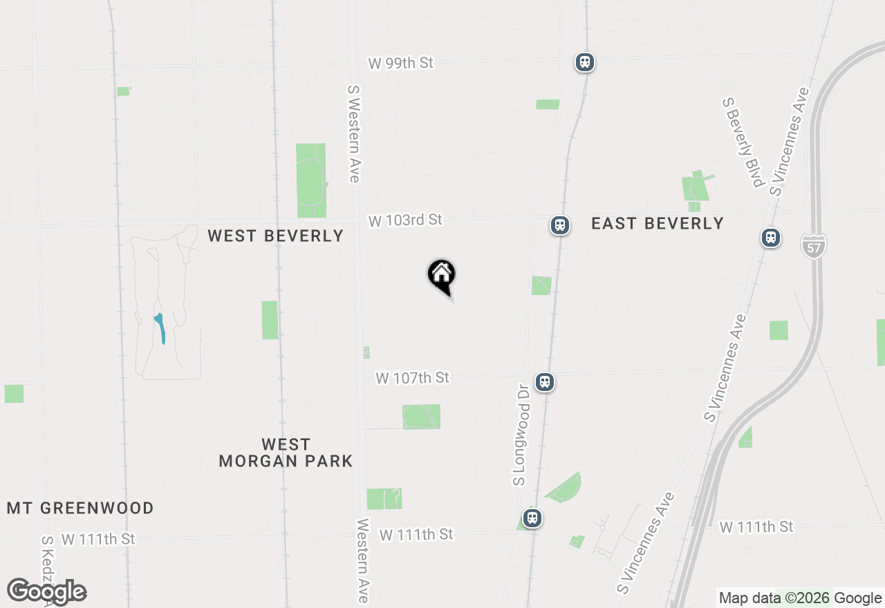 Map of 10505 S Leavitt Street, Chicago, IL 60643