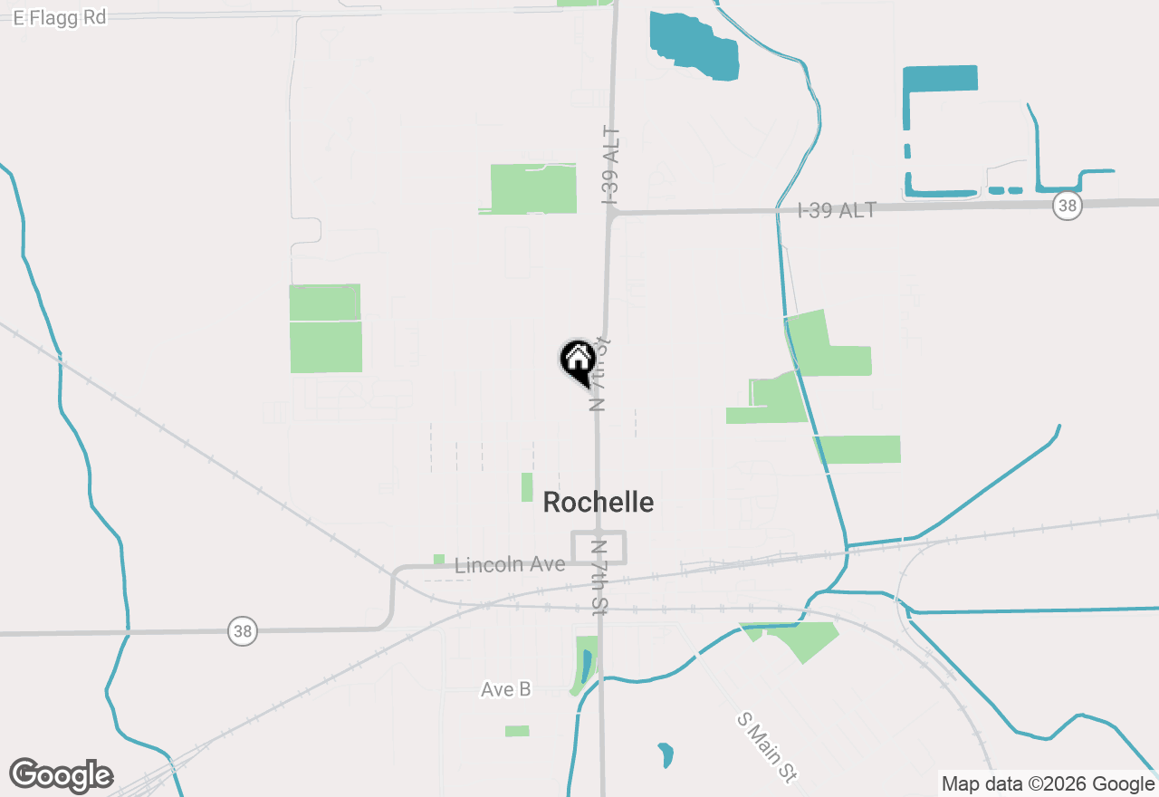 Map of 821 N 8th Street, Rochelle, IL 61068