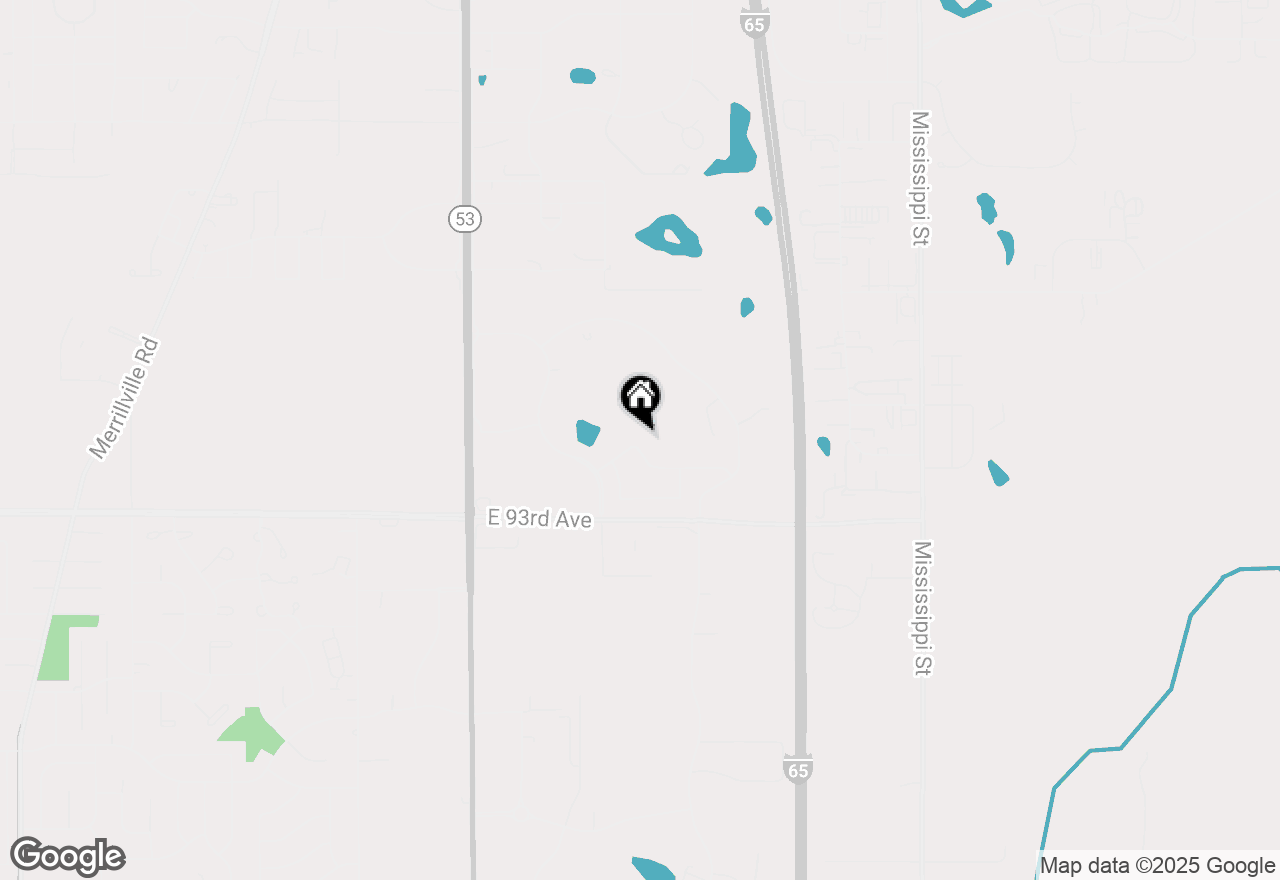 Map of 606 E 92nd Place, Merrillville, IN 46410