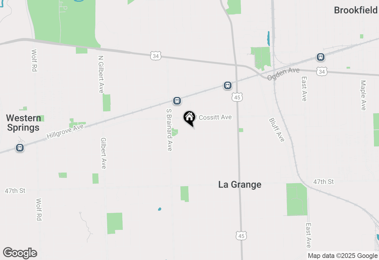 Map of 135 S Waiola Avenue, La Grange, IL 60525