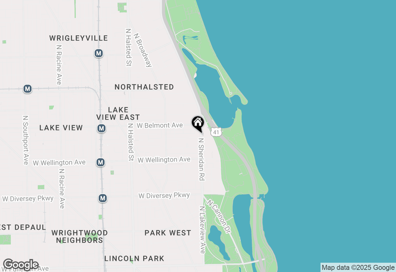 Map of 408 W Briar Place #2D, Chicago, IL 60657