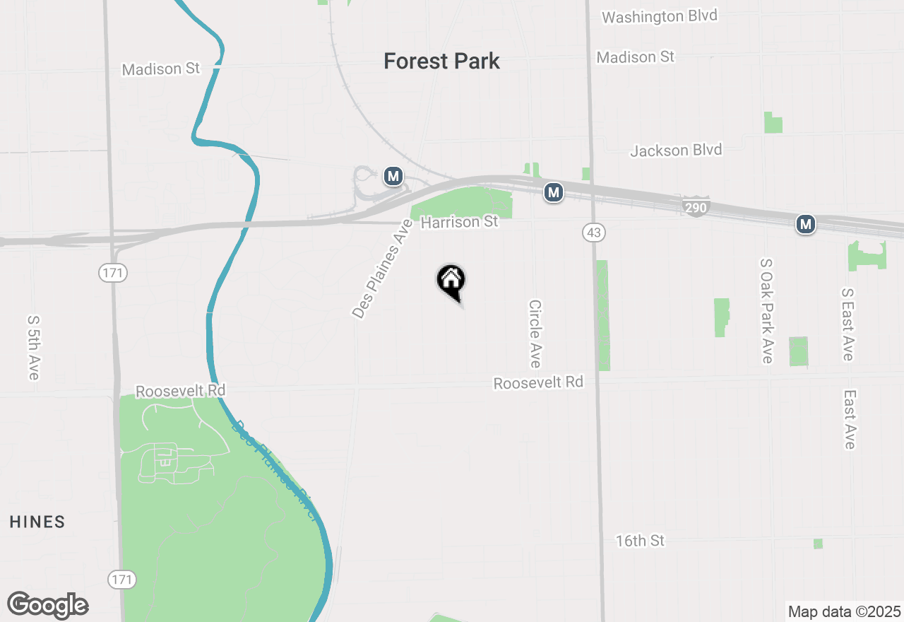 Map of 1007 Ferdinand Avenue, Forest Park, IL 60130