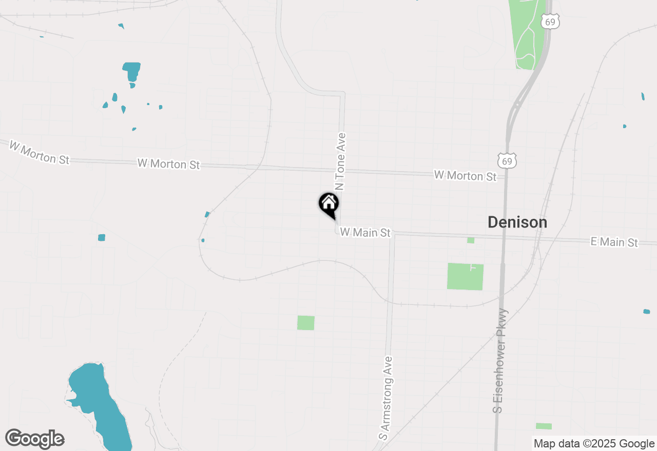 Map of 1111 W Main Street, Denison, TX 75020