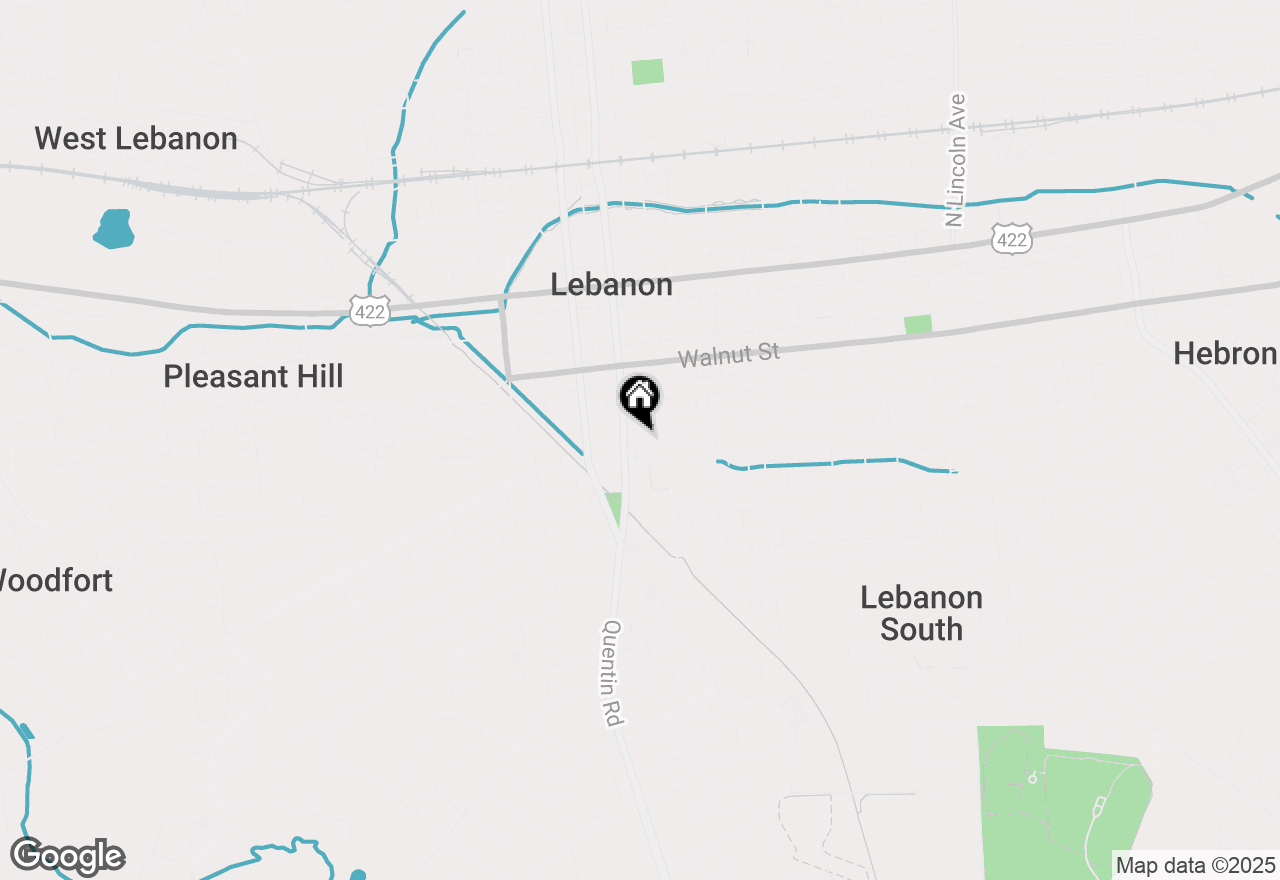 Map of 327 S Gannon Street, Lebanon, PA 17042