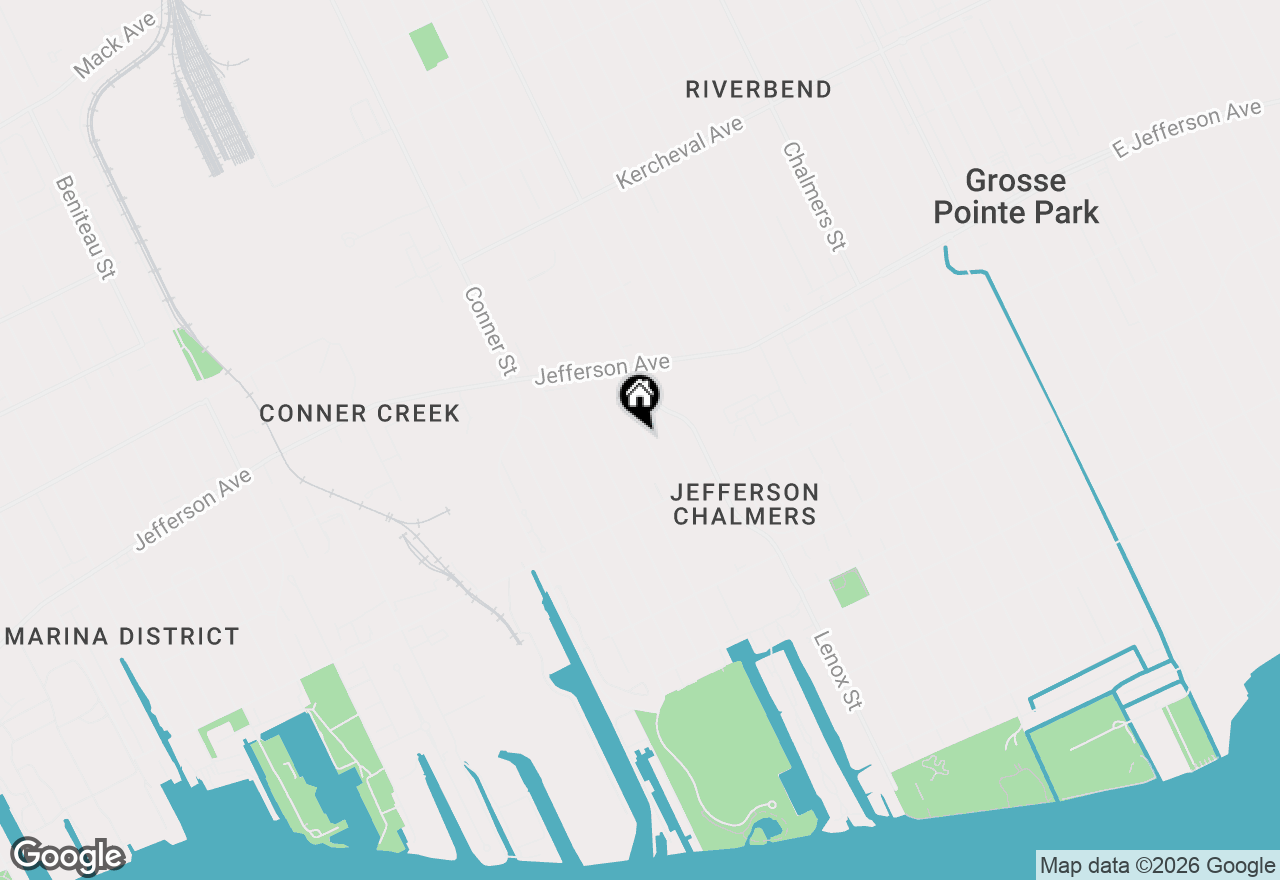 Map of 845 Continental Street, Detroit, MI 48215