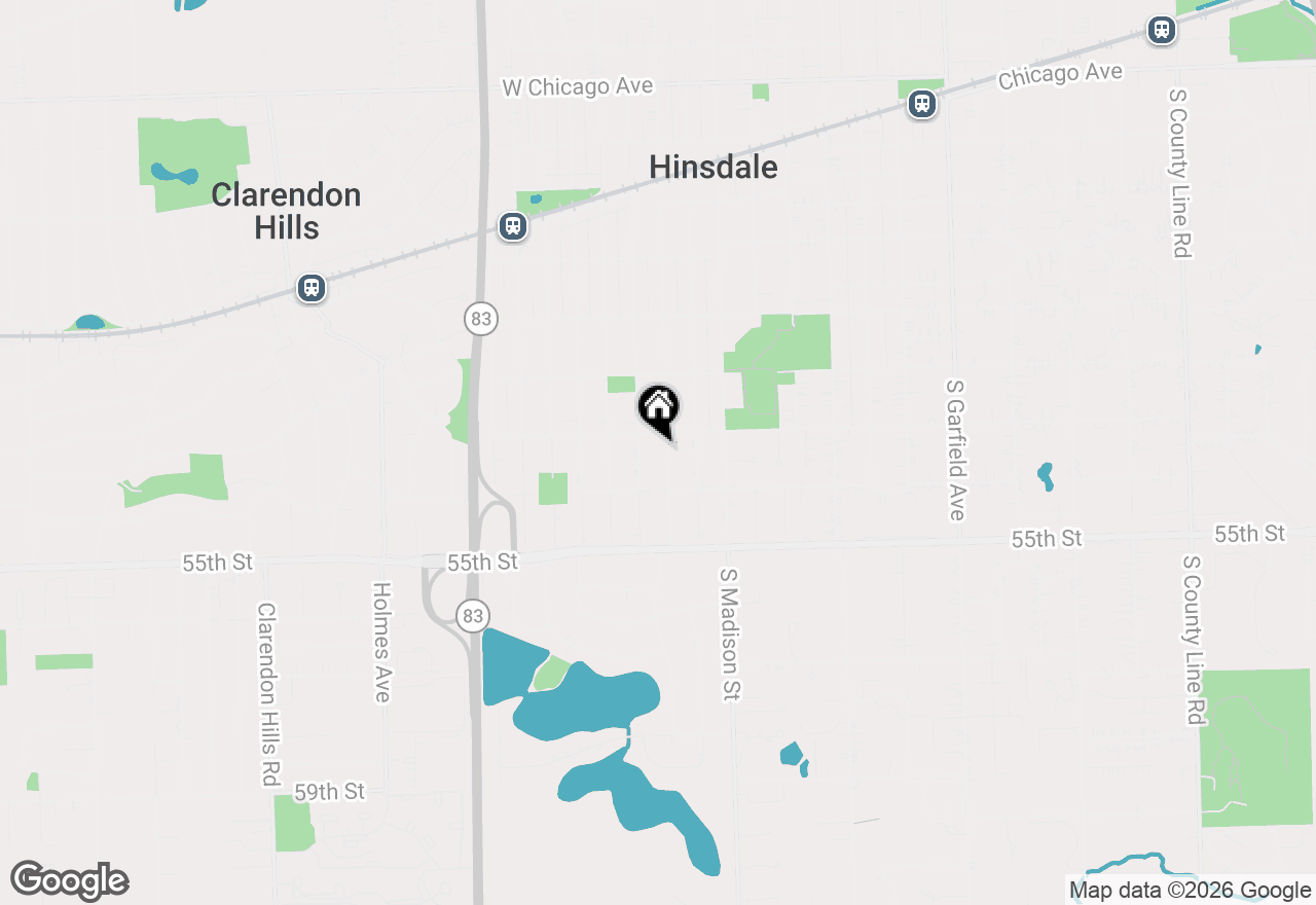 Map of 818 S Monroe Street, Hinsdale, IL 60521