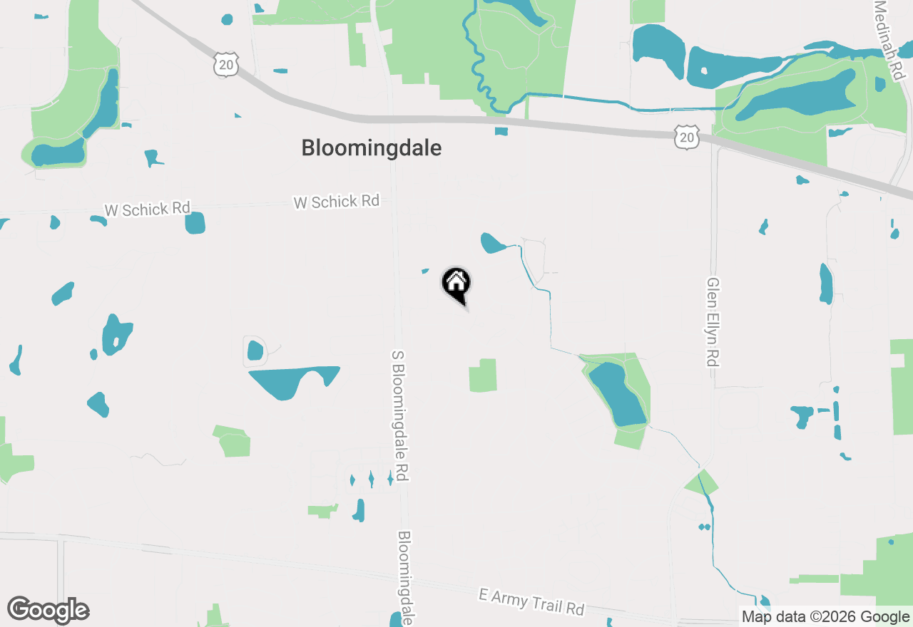 Map of 131 Fairlane Court #D, Bloomingdale, IL 60108