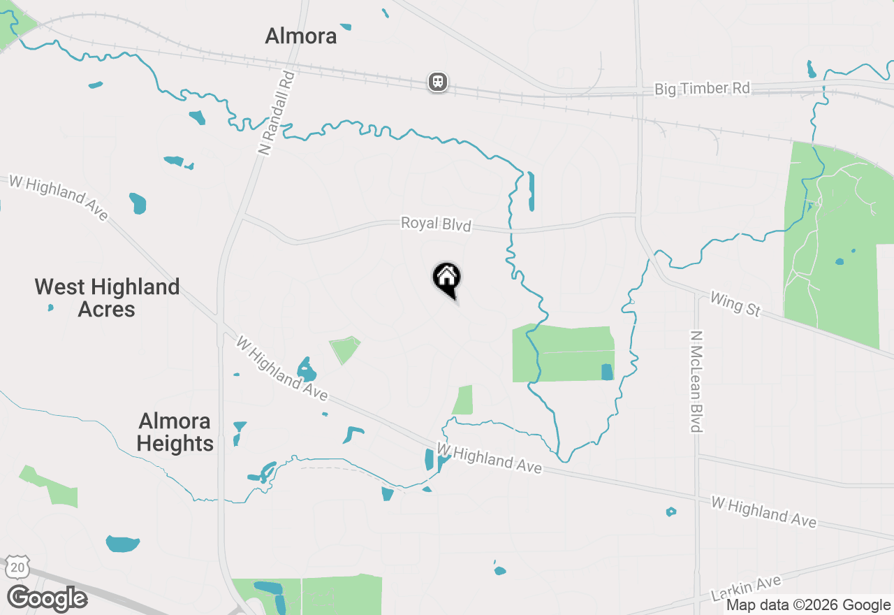 Map of 2075 Valley Creek Drive, Elgin, IL 60123