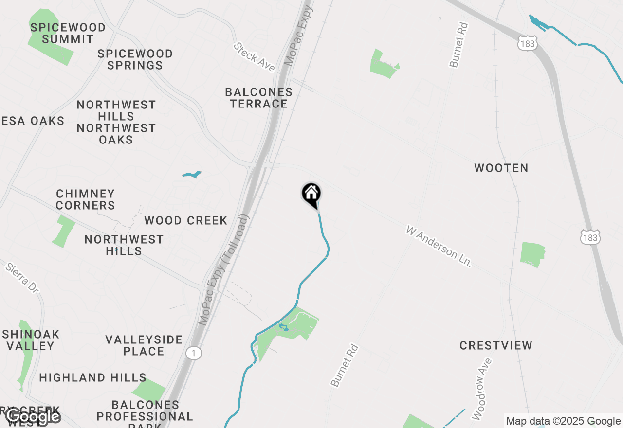 Map of 7709 Shoal Creek Blvd, Austin, TX 78757