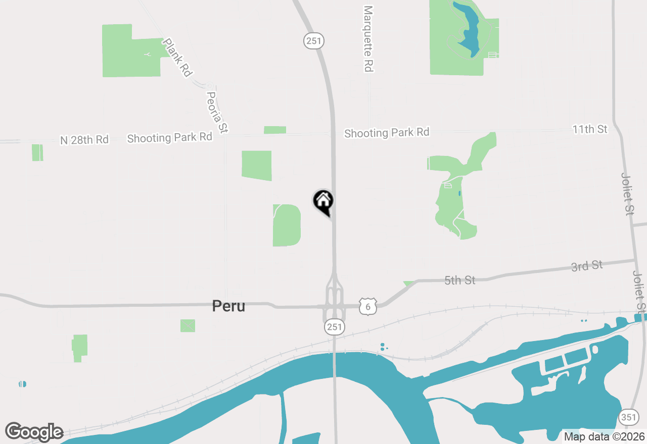 Map of 1404 Plain Street, Peru, IL 61354