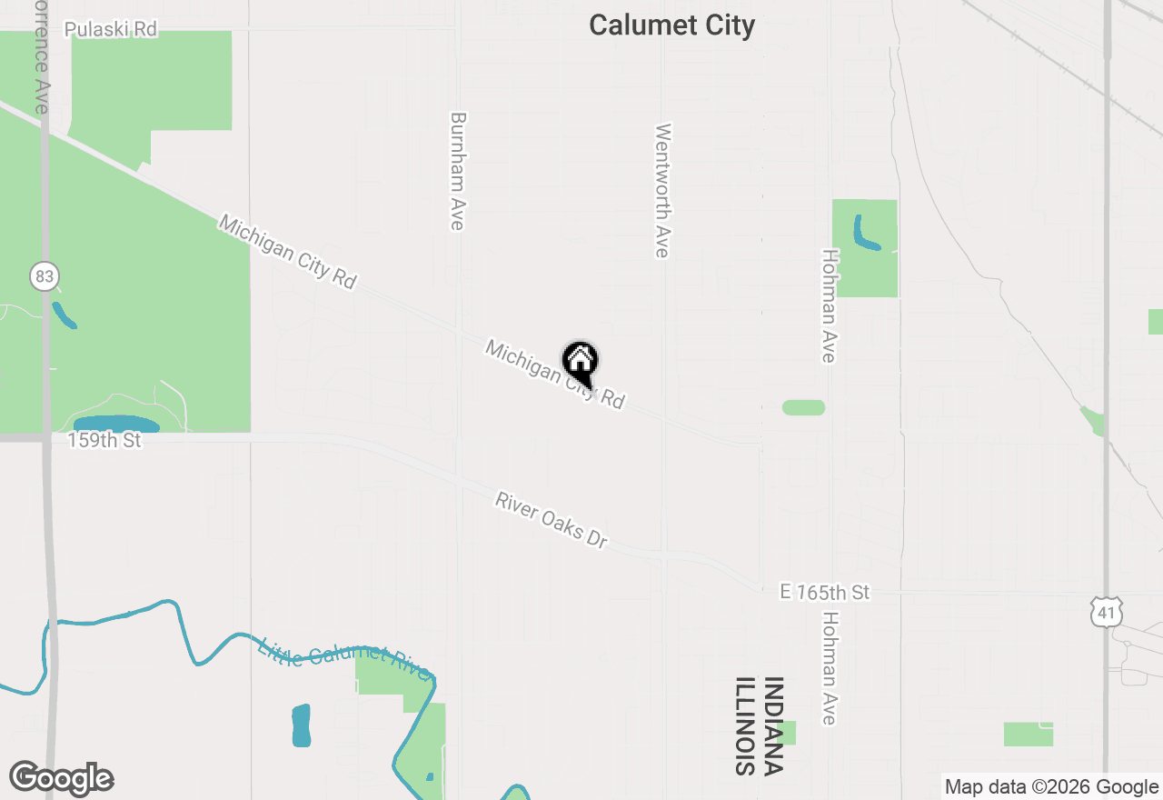 Map of 1065 Forest Hill Street, Calumet City, IL 60409