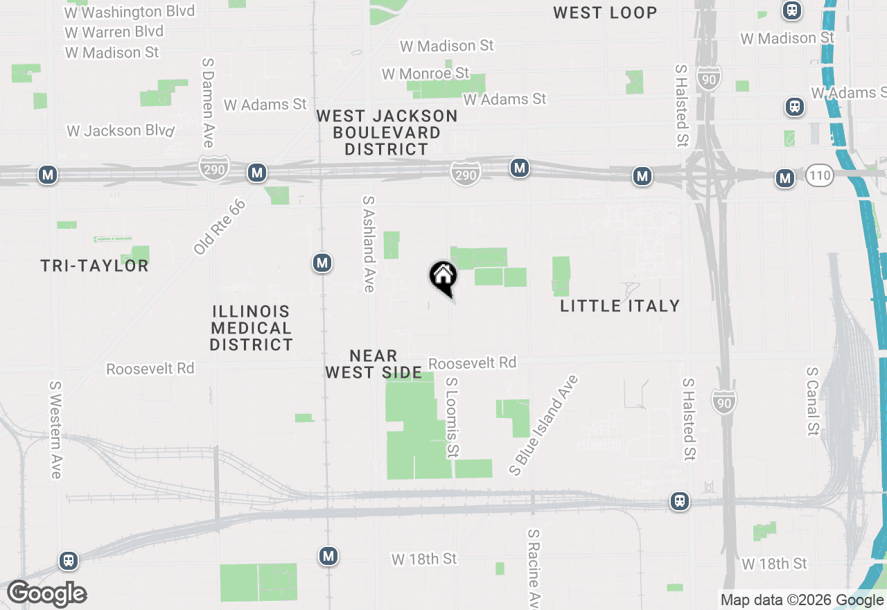 Map of 1408 W Taylor Street #301, Chicago, IL 60607
