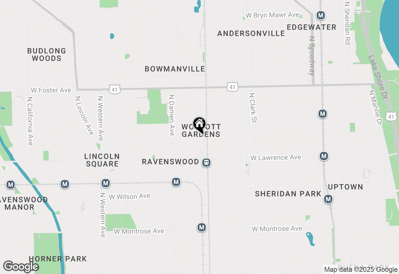 Map of 4909 N Wolcott Avenue #2B, Chicago, IL 60640
