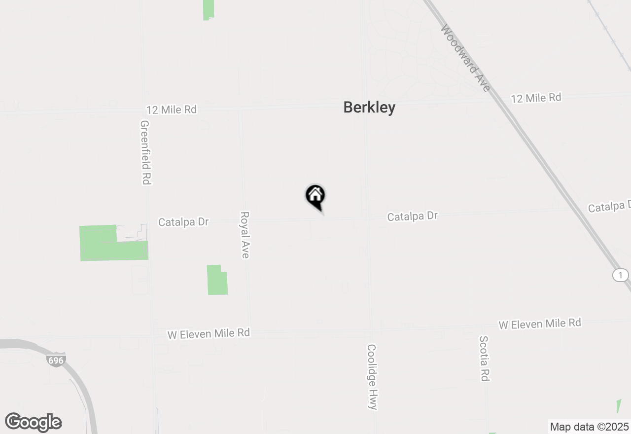 Map of 2615 Wakefield Road, Berkley, MI 48072