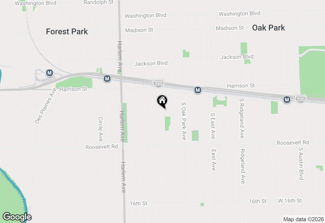 Map of 1032 Clinton Avenue, Oak Park, IL 60304